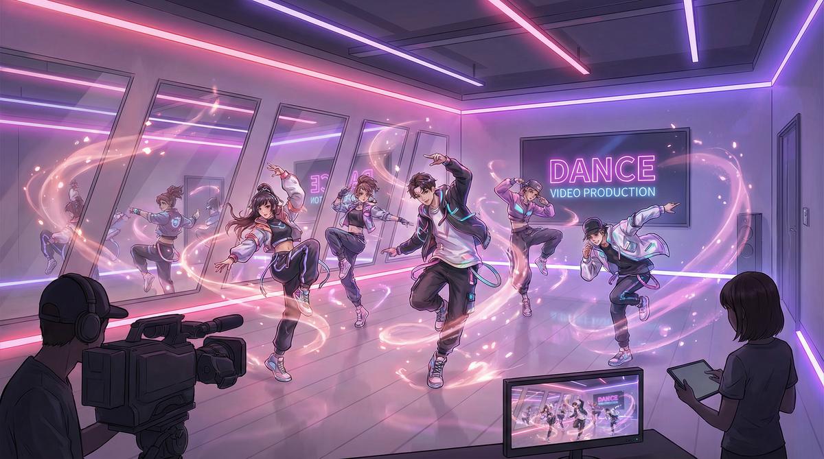 国产舞蹈视频拍摄现场